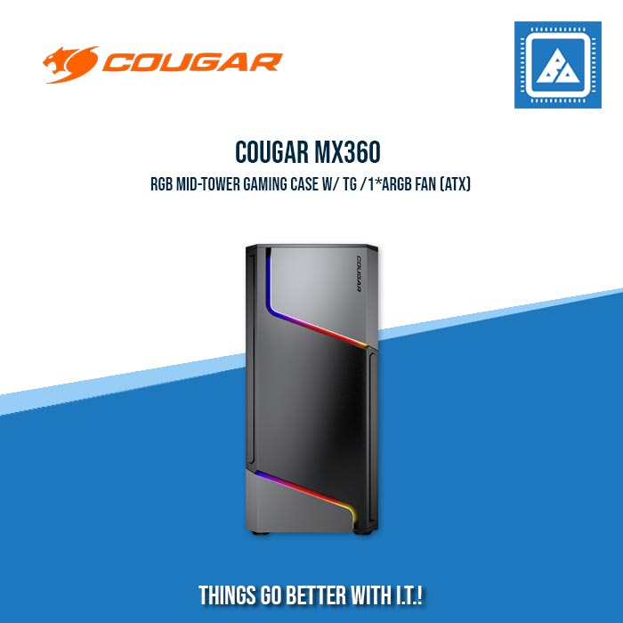 COUGAR MX350 RGB MID-TOWER GAMING CASE W/TG /2*FAN (ATX) COUGAR MX350 RGB MID-TOWER GAMING CASE W/TG /2*FAN (ATX)